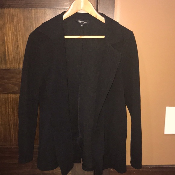 Black, work-casual, blazer-style cardigan - Picture 1 of 1